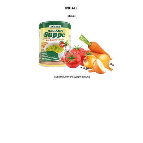 Werbekarte Midi, Maistro "MEINE KLARE SUPPE" bedrucken, Art.-Nr. 1144.00066