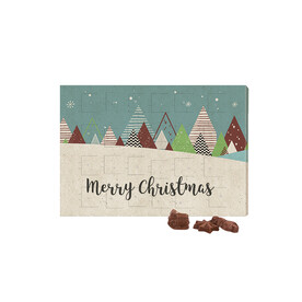 Classic Wand Adventskalender, Hülle aus Graspapier, Querformat, Blister gefüllt, Friedel Vollmilch-Schokotäfelchen bedrucken, Art.-Nr. 1164.00004