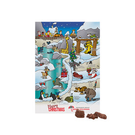 Classic Wand Rätsel-Adventskalender, Hoch- oder Querformat, Kalenderblister gefüllt, Friedel Vollmilch-Schokotäfelchen bedrucken, Art.-Nr. 1164.00005