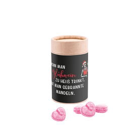 Papierdose Eco Midi mit kandierten Glühweinherzen-Bonbons bedrucken, Art.-Nr. 1179.00037