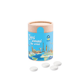 Papierdose Eco Maxi, Mentos Kaudragee Mint bedrucken, Art.-Nr. 1180.00029