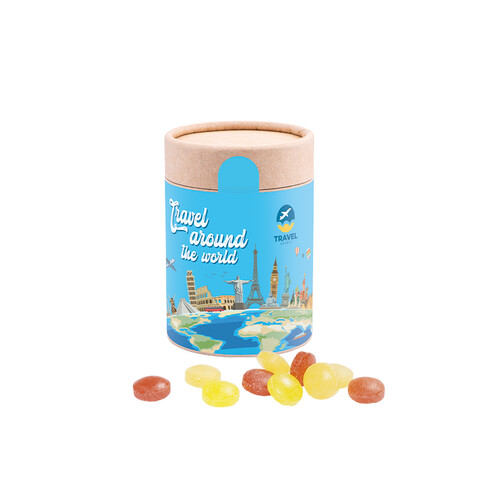Papierdose Eco Maxi, Mini Bonbons Fruchtmix bedrucken, Art.-Nr. 1180.00032