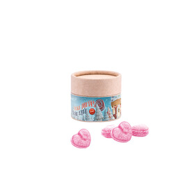 Papierdose Eco Mini, Glühweinherzen-Bonbons bedrucken, Art.-Nr. 1190.00033