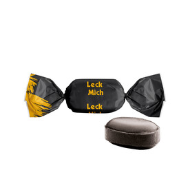 Lakritz Bonbon im weißen, kompostierbaren Wickler bedrucken, Art.-Nr. 1207.00006