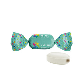 Schoko-Minz Bonbon im weißen, kompostierbaren Wickler bedrucken, Art.-Nr. 1207.00010