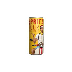 Getränkedose 250ml Apfelschorle, Sleeve-Folie weiß bedrucken, Art.-Nr. 1218.00005 Getränkedose 250ml Apfelschorle, Sleeve-Folie weiß bedrucken, Art.-Nr. 1218.00005