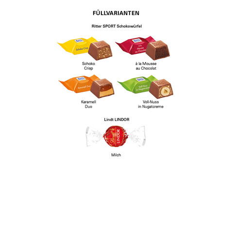 Adventskalender Eco XL, Papierblister, Lindt LINDOR Milchkugeln bedrucken, Art.-Nr. 1241.00004
