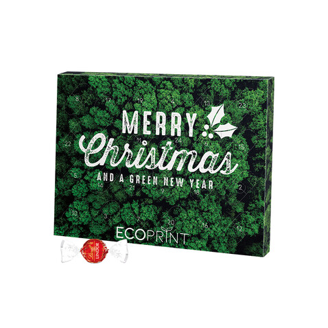 Adventskalender Eco XL, Papierblister, Lindt LINDOR Milchkugeln bedrucken, Art.-Nr. 1241.00004