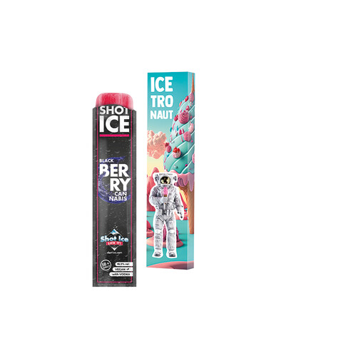 Long Box, Shot Ice - Black Berry Canabis 10,5% vol bedrucken, Art.-Nr. 1258.00009