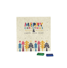 Täfelchen Adventskalender Graspapier, Lindt Schokotäfelchen bedrucken, Art.-Nr. 1265.00020