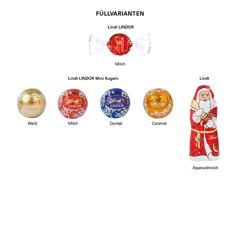 Klappbox S, Lindt Mischung bedrucken, Art.-Nr. 1269.00007
