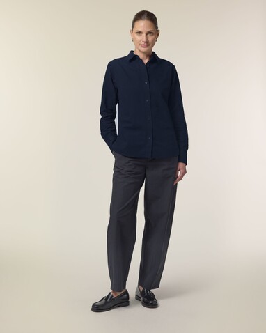 Stella Oxford Shirt - Das Damen-Oxfordhemd - French Navy - XXL bedrucken, Art.-Nr. STWW971C7272X