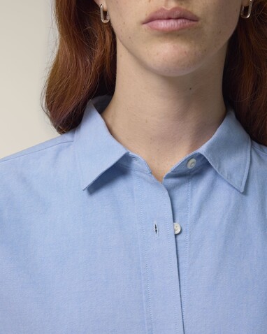 Stella Oxford Shirt - Das Damen-Oxfordhemd - Blue Oxford - 3XL bedrucken, Art.-Nr. STWW971C3633X Stella Oxford Shirt - Das Damen-Oxfordhemd - Blue Oxford - 3XL bedrucken, Art.-Nr. STWW971C3633X
