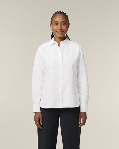 Stella Oxford Shirt - Das Damen-Oxfordhemd - White - 3XL bedrucken, Art.-Nr. STWW971C0013X Stella Oxford Shirt - Das Damen-Oxfordhemd - White - 3XL bedrucken, Art.-Nr. STWW971C0013X
