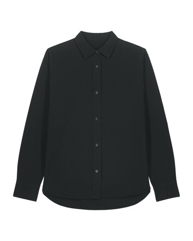 Stella Oxford Shirt - Das Damen-Oxfordhemd - Black - XS bedrucken, Art.-Nr. STWW971C002XS