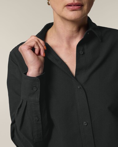 Stella Oxford Shirt - Das Damen-Oxfordhemd - Black - XXL bedrucken, Art.-Nr. STWW971C0022X Stella Oxford Shirt - Das Damen-Oxfordhemd - Black - XXL bedrucken, Art.-Nr. STWW971C0022X