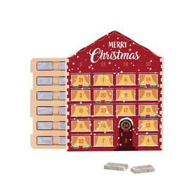 Täfelchen Adventskalender Haus ECO, Napolitain in Pergaminpapier bedrucken, Art.-Nr. 1277.00003