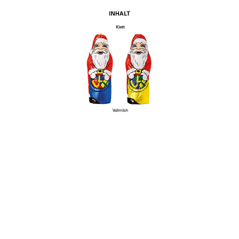 Klett Weihnachtsmann, 15g in der Werbebox bedrucken, Art.-Nr. 1278.00001