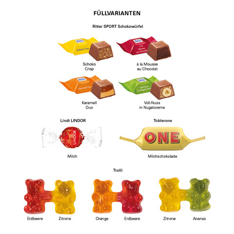 Adventskalender Eco L, Ritter SPORT Schokowürfel bedrucken, Art.-Nr. 1286.00003