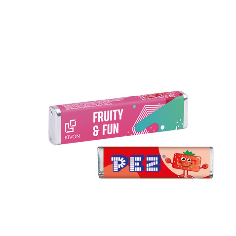 PEZ Bonbonriegel, Erdbeere bedrucken, Art.-Nr. 1296.00003 