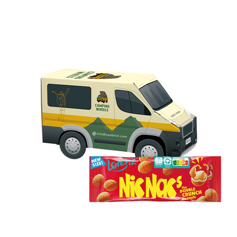 3D-Präsent Transporter, Lorenz Nic Nac&#039;s Erdnüsse bedrucken, Art.-Nr. 1297.00014