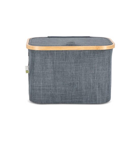 Folding basket Sogne 38x26x25cm - Dunkelgrau bedrucken, Art.-Nr. LT57103-N0060