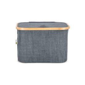 Folding basket Sogne 38x26x25cm - Dunkelgrau bedrucken, Art.-Nr. LT57103-N0060
