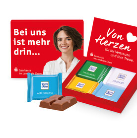 GRUßKARTE MIT RITTER SPORT SCHOKOLADE bedrucken, Art.-Nr. 91322