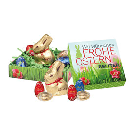 OSTERNEST MIT SCHOKOLADE VON LINDT bedrucken, Art.-Nr. 94520