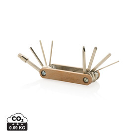 Sechskantwerkzeug aus Holz braun bedrucken, Art.-Nr. P221.089