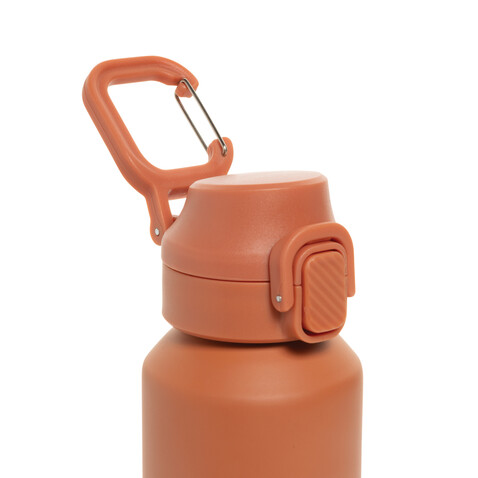 Via RCS Re-Steel Sportflasche mit Verschluss, 600ml orange bedrucken, Art.-Nr. P437.5008
