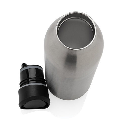Avira Alok 360 Klick-Wasserflasche aus RCS rec. Stahl, 600ml silber bedrucken, Art.-Nr. P438.0902