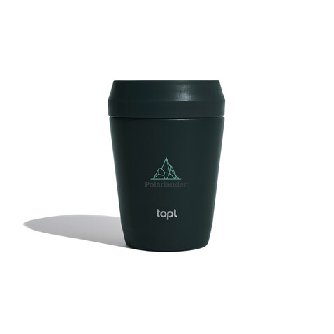 Topl-Trinkbecher aus rec. Stahl mit 360-Grad-Deckel 236ml grau bedrucken, Art.-Nr. RBTGS8CH