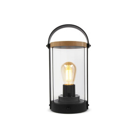 Edison-Bambuslampe - Schwarz bedrucken, Art.-Nr. LT93351-N0002