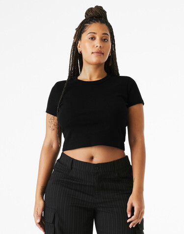 Bella Women`s Micro Rib Baby Tee, Solid Navy Blend, L bedrucken, Art.-Nr. 024062095
