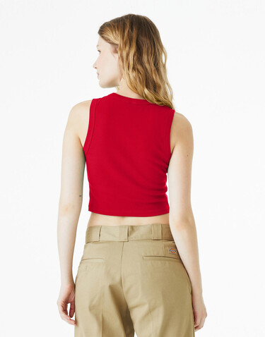 Bella Women`s Micro Rib Muscle Crop Tank, Athletic Heather, 2XL bedrucken, Art.-Nr. 026061237