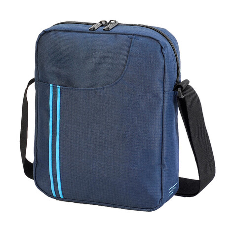 Shugon Rennes Messenger Pouch, French Navy/Turquoise, One Size bedrucken, Art.-Nr. 032382650