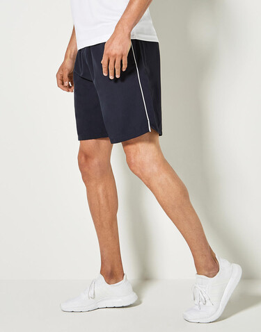 Kustom Kit Classic Fit Track Short, Black/White, 2XL bedrucken, Art.-Nr. 084111507