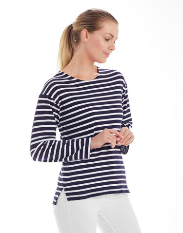 Mantis One Breton Top, White/Navy, 2XL bedrucken, Art.-Nr. 123480527