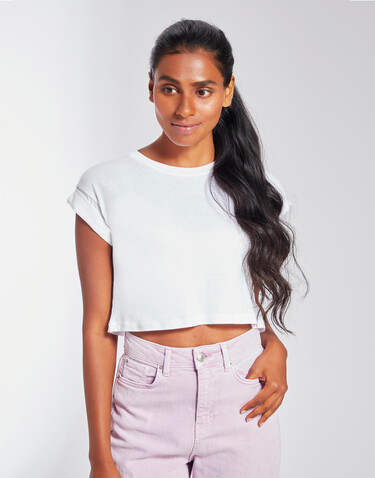 Mantis Women`s Organic Crop T, Black, L bedrucken, Art.-Nr. 163481015