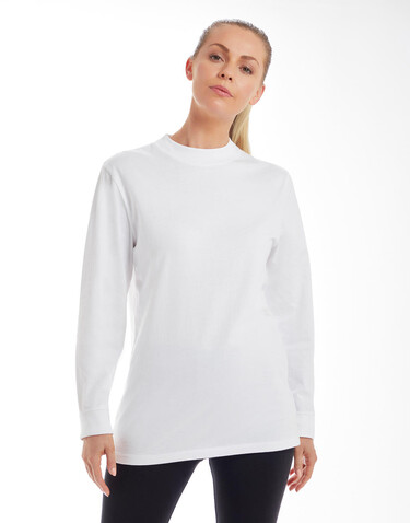 Mantis Essential Heavy Long Sleeve T, White, L bedrucken, Art.-Nr. 182480005