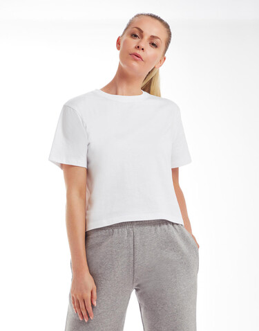 Mantis Women`s Cropped Heavy T, White, S bedrucken, Art.-Nr. 183480003