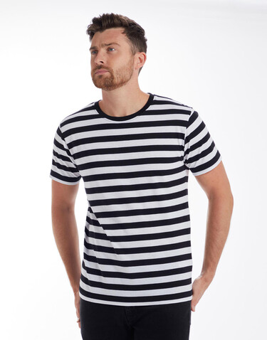 Mantis Men`s Stripy T, Classic Blue/White, L bedrucken, Art.-Nr. 195483555