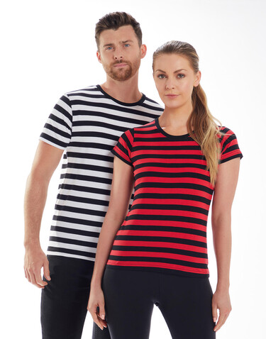 Mantis Men`s Stripy T, Classic Blue/White, L bedrucken, Art.-Nr. 195483555