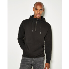 Kustom Kit Regular Fit 1/4 Zip Hoodie, Black, XS bedrucken, Art.-Nr. 212111012