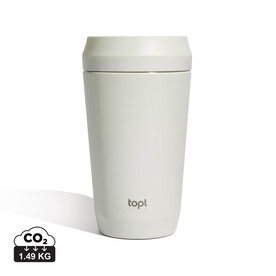 Topl-Trinkbecher aus rec. Stahl mit 360-Grad-Deckel 354ml weiß bedrucken, Art.-Nr. RBTGS12SA Topl-Trinkbecher aus rec. Stahl mit 360-Grad-Deckel 354ml weiß bedrucken, Art.-Nr. RBTGS12SA