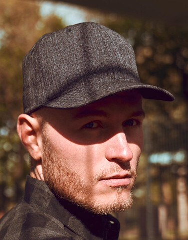 Flexfit Fine Melange Cap, Charcoal, S/M bedrucken, Art.-Nr. 311681301