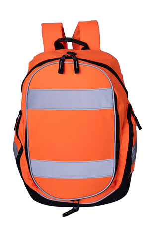 Shugon Hi-Vis Backpack, Hi-Vis Orange/Black, One Size bedrucken, Art.-Nr. 621384650