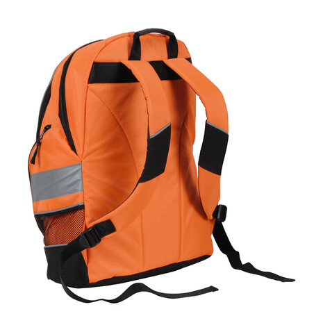 Shugon Hi-Vis Backpack, Hi-Vis Orange/Black, One Size bedrucken, Art.-Nr. 621384650