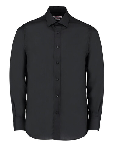 Kustom Kit Tailored Fit Business Shirt, Black, S bedrucken, Art.-Nr. 730111011